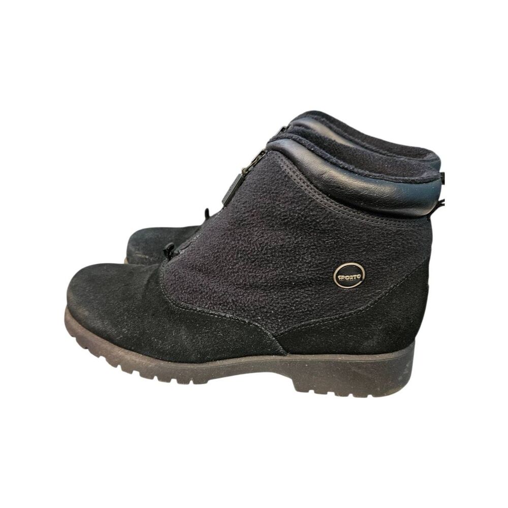 Sporto Mandy Black Suede Winter Boots Womens Size 8.5 - Picture 2 of 6